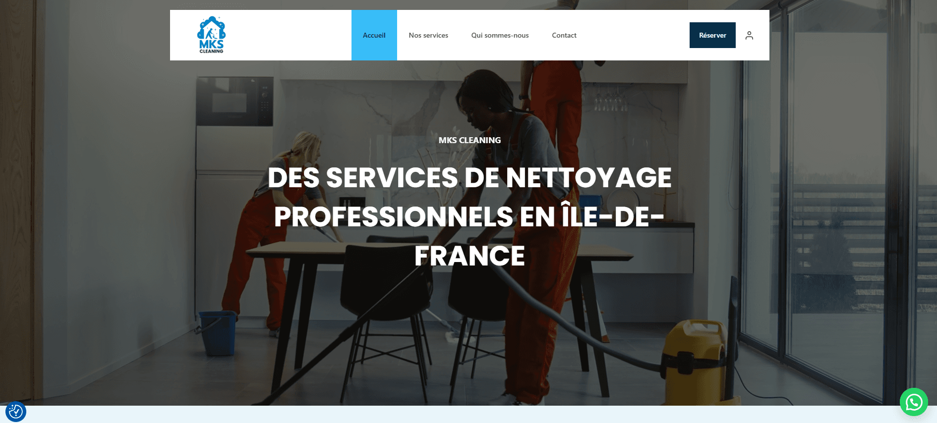 Capture d'écran du site mkscleaning.fr