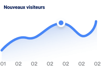 graphique de nouveaux visiteurs