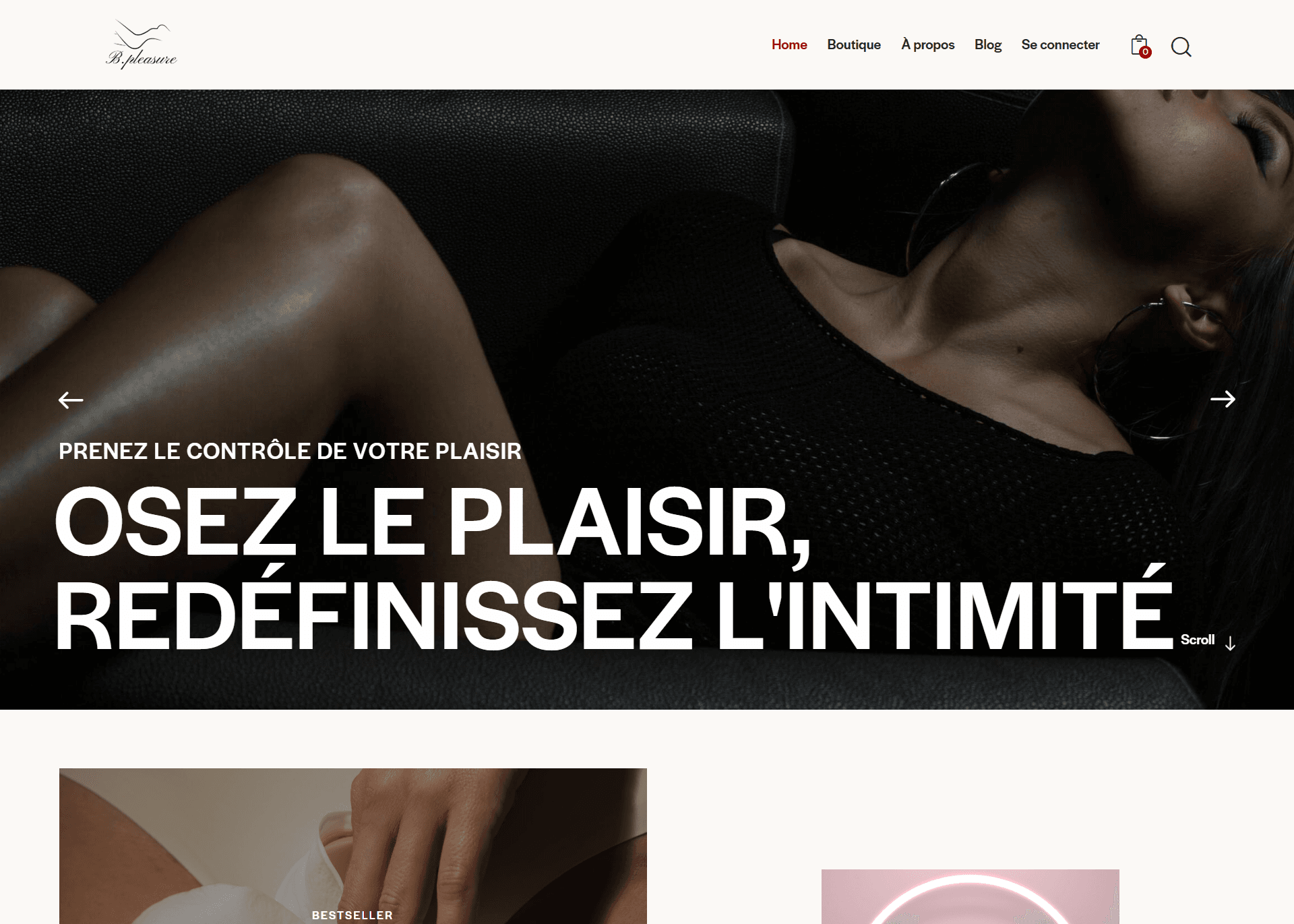Capture d'écran du site bpleasure.fr