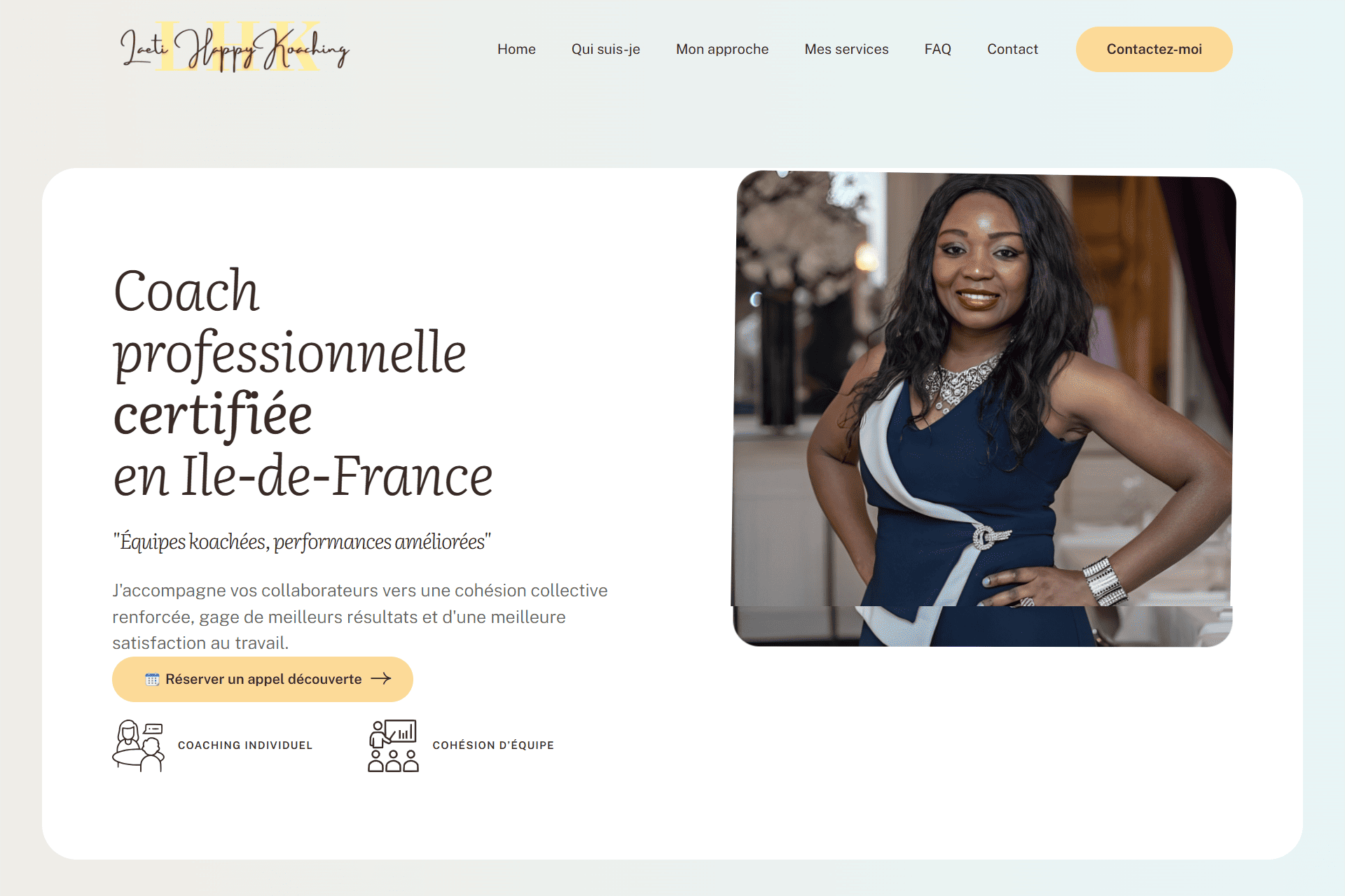 capture d'écran du site LHK, coaching en entreprise